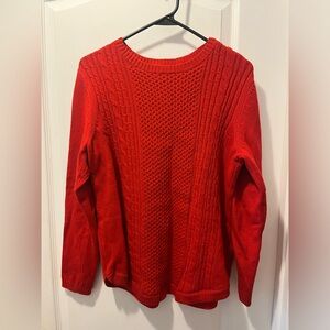 Charter club Red Sweater with shoulder buttons, size L
